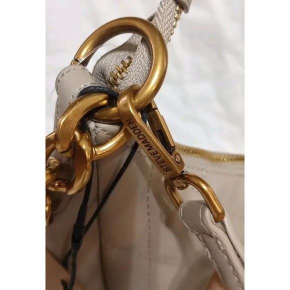 Steve Madden Timeless Taupe Shoulder Bag $98 MSRP NEW With Tags Quilted Purse - Picture 3 of 10